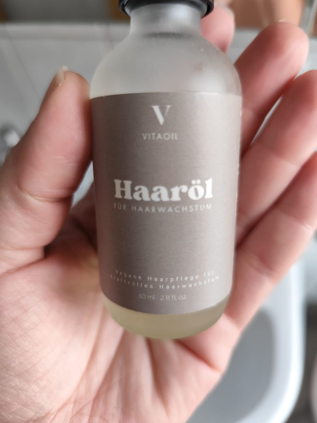 Customer photo review of Veganes Haaröl für schnelles Wachstum