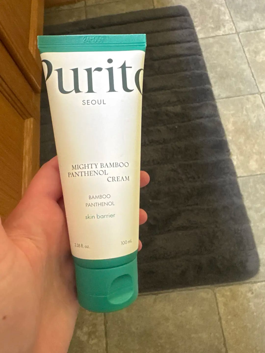 Customer photo review of Krēms sejai ar pantenolu PURITO Mighty Bamboo Panthenol Cream
