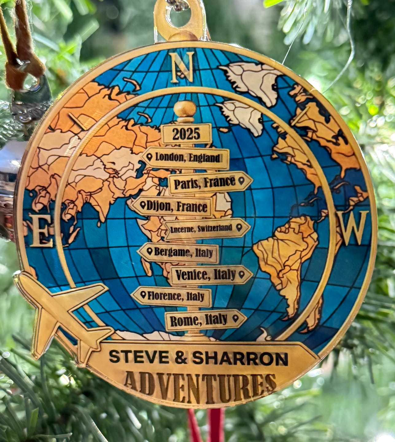 Customer photo review of Destination Of All Year - Personalized Acrylic Ornament