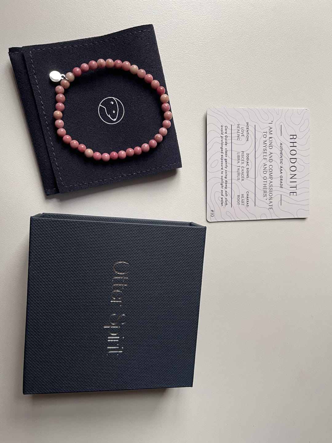 Customer photo review of Rhodonite Bracelet Mini