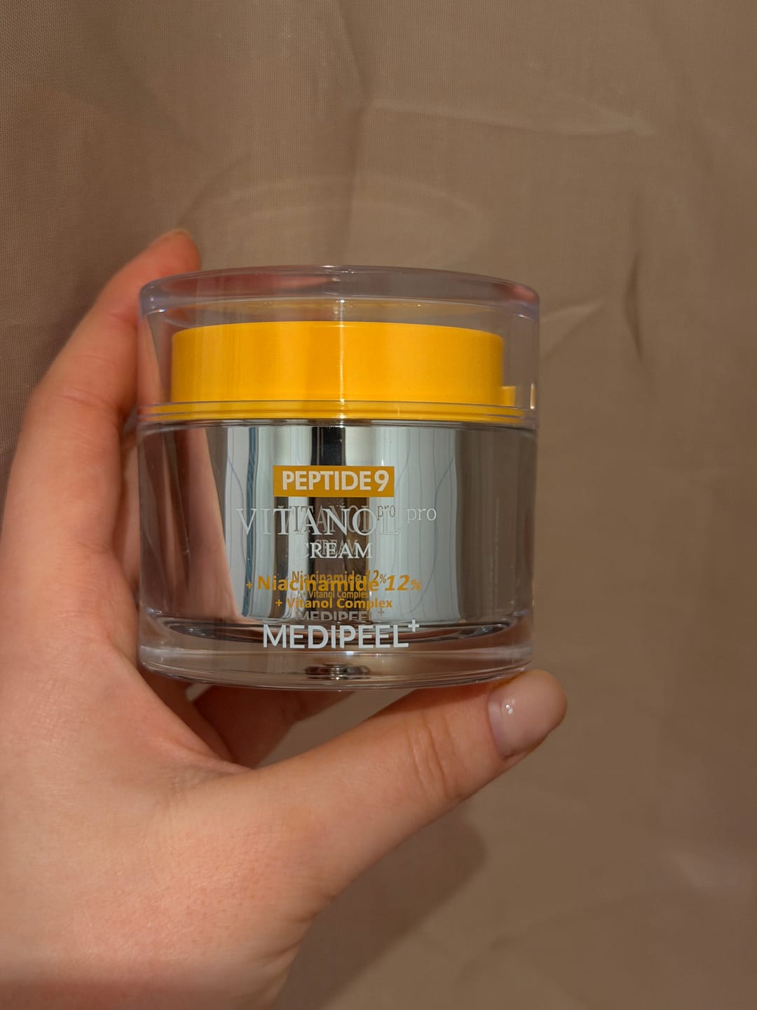 Customer photo review of Liftinga krēms ar peptīdiem un 12% niacinamīdu MEDI-PEEL Peptide 9 Vitanol PRO Cream