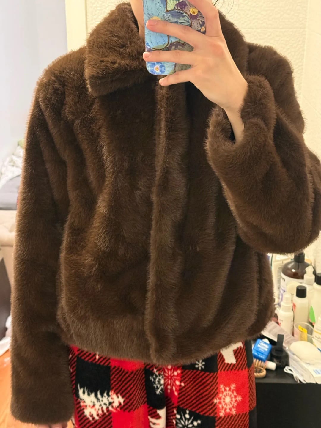 Customer photo review of Brittany Faux Fur Jacket