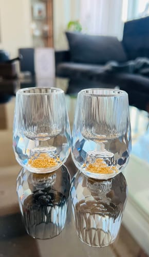 Customer photo review of Kin – Japanese Gold Foil Glass (1+1 Free)