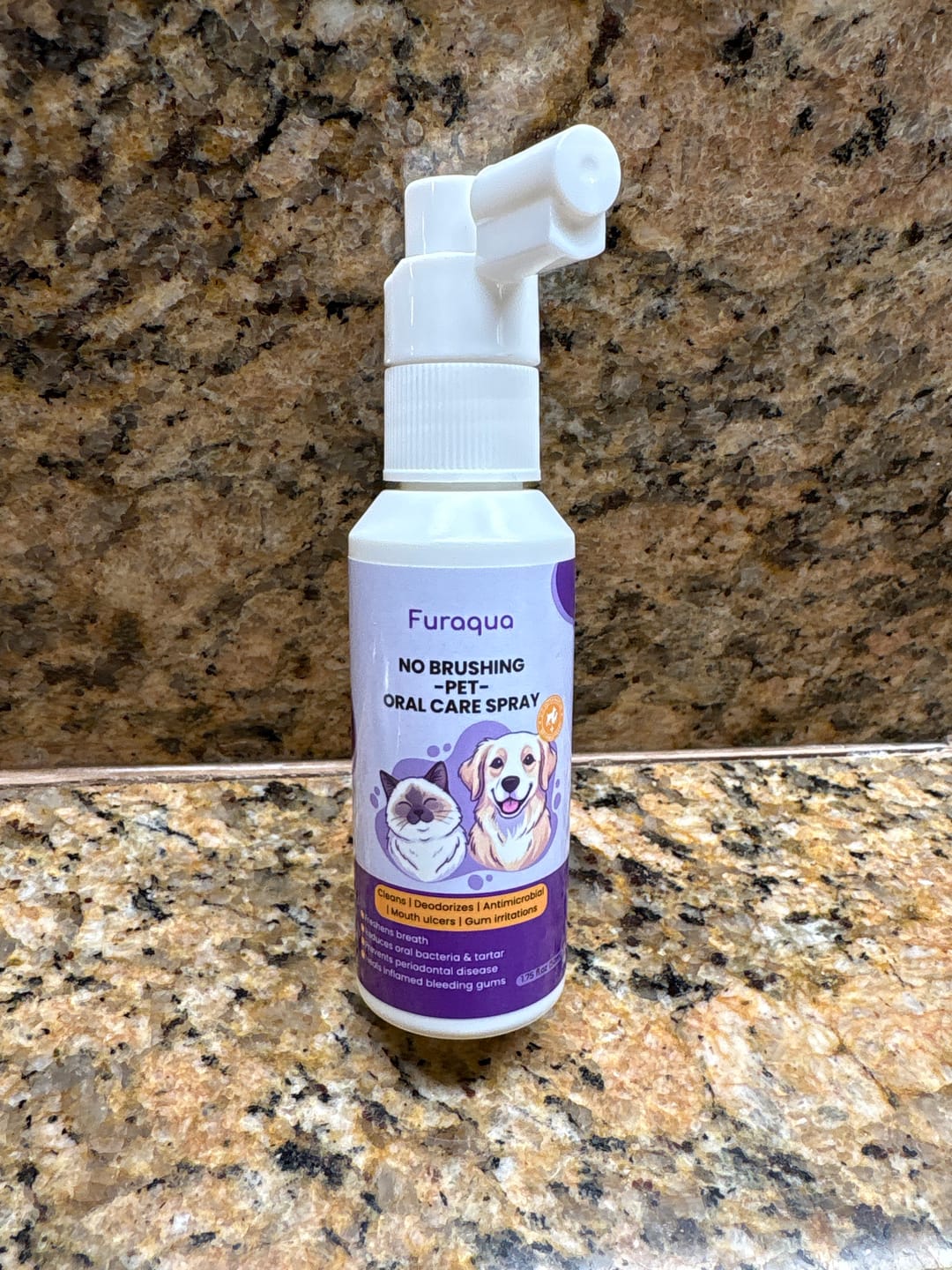 Customer photo review of Pet Dental Spray by Furaqua || Veterinarian Recommended 🏆