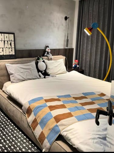 Customer photo review of Funky Checkered Towel Set