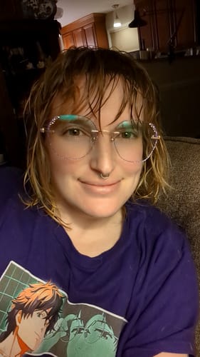 Customer photo review of Wisteria Eyeglasses