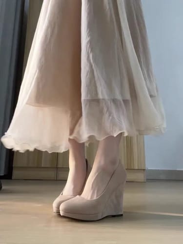Customer photo review of Suede Ballet Shoes