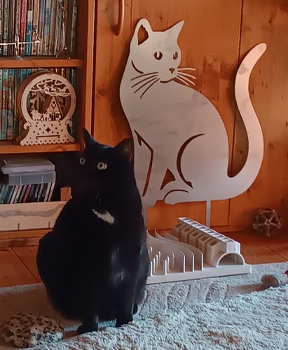 Customer photo review of Gartenstecker Katze sitzend