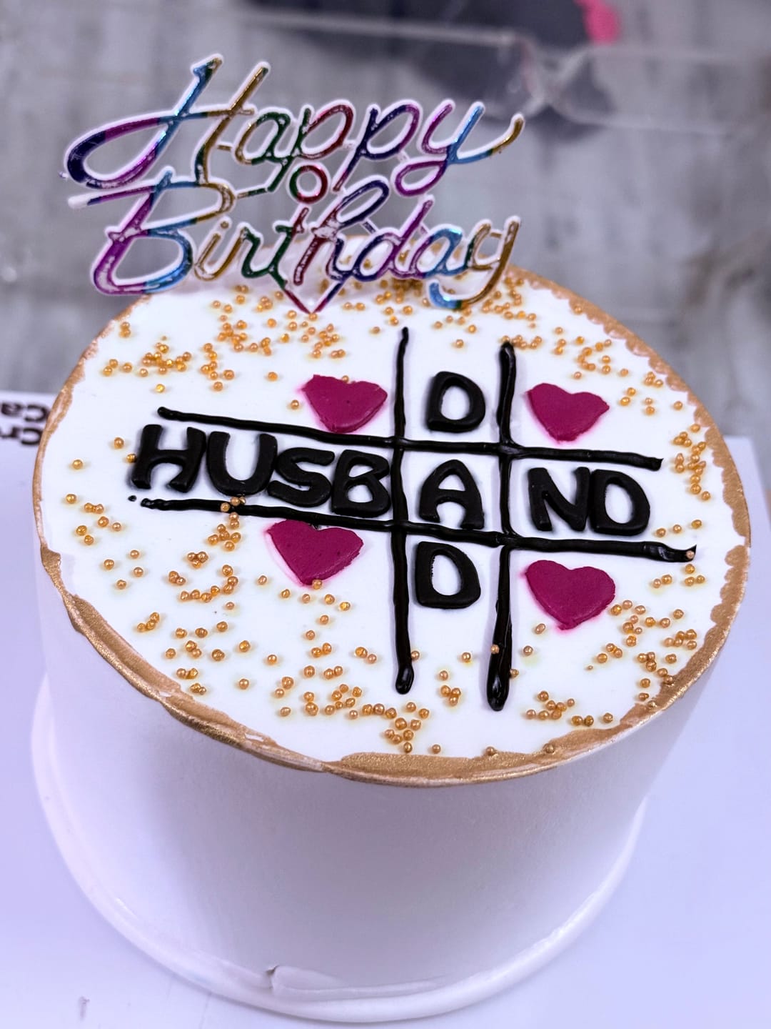 Customer photo review of Husband Theme Celebration Cake