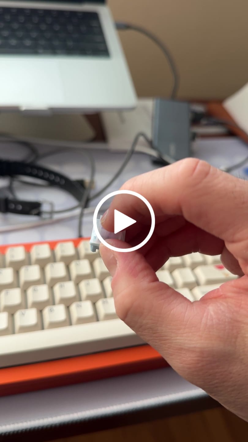 Customer video review of HMX MOKSAE SILENT TACTILE SWITCH FACTORY LUBED (10PCS)