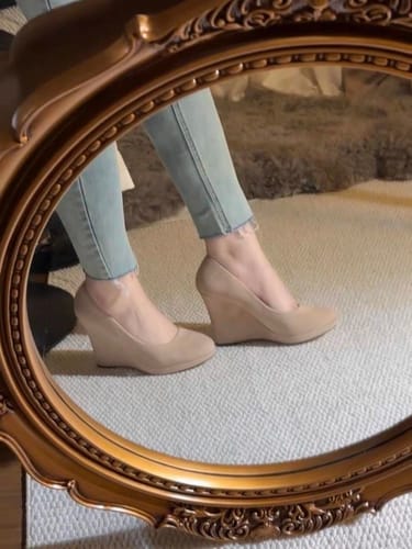 Customer photo review of Suede Ballet Shoes