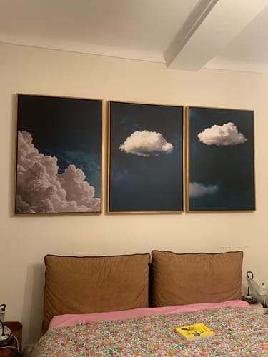 Customer photo review of Blue Clouds Set of 3 Prints