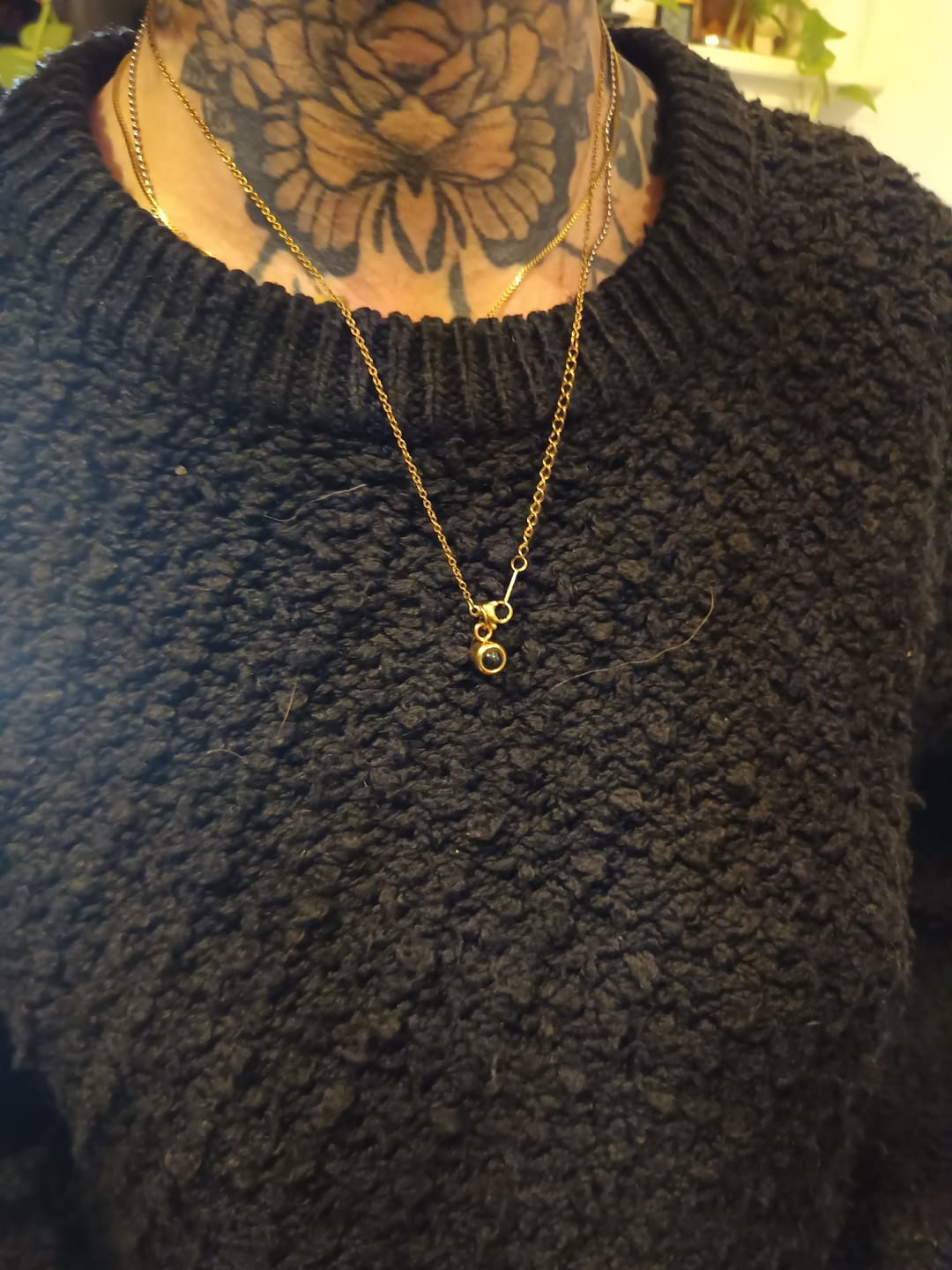 Customer photo review of Personalisierte Kreis Halskette mit Foto
