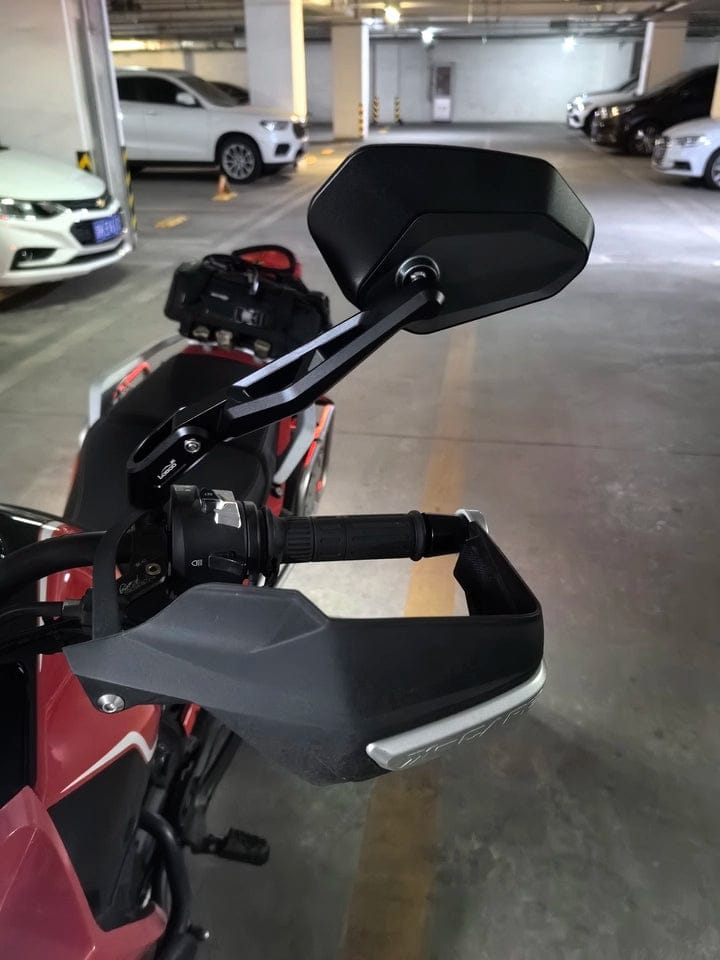 Customer photo review of LOBOO RM02 CNC Foldable Mirrors for Adventure Bikes | Anti-Glare Wide Angle Lens
