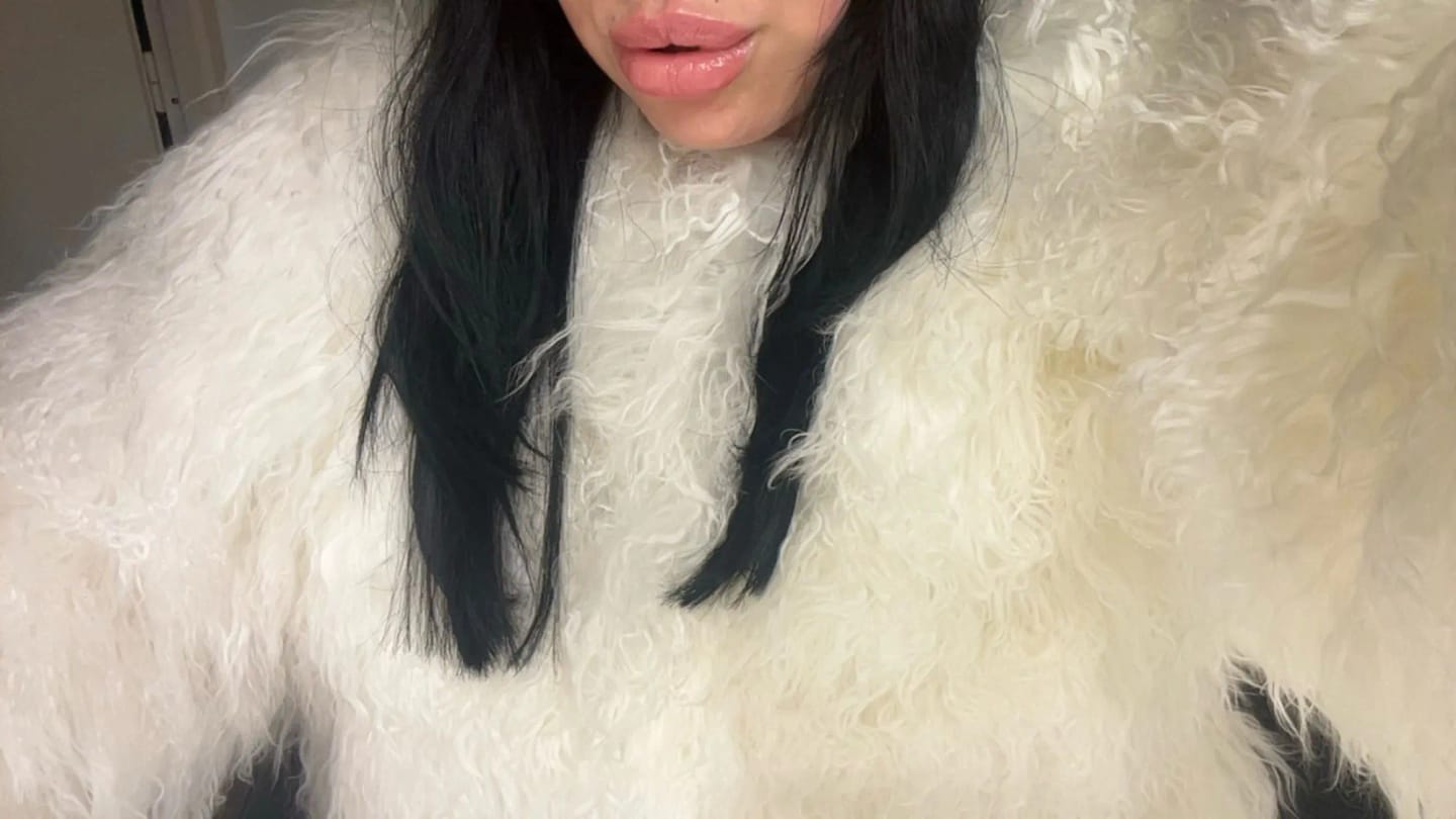 Customer photo review of Adjoa Faux Fur Coat