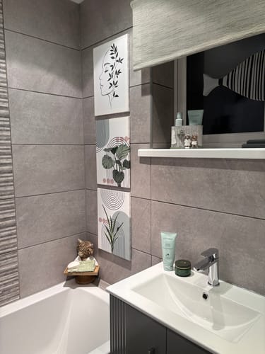 Customer photo review of Deco Square 1100mm Combination Packs - Satin Grey