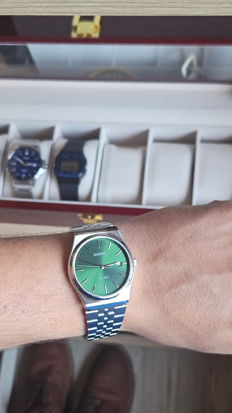 Customer photo review of Reloj Casio Análogo MTP-B145D-3AV Verde 35mm