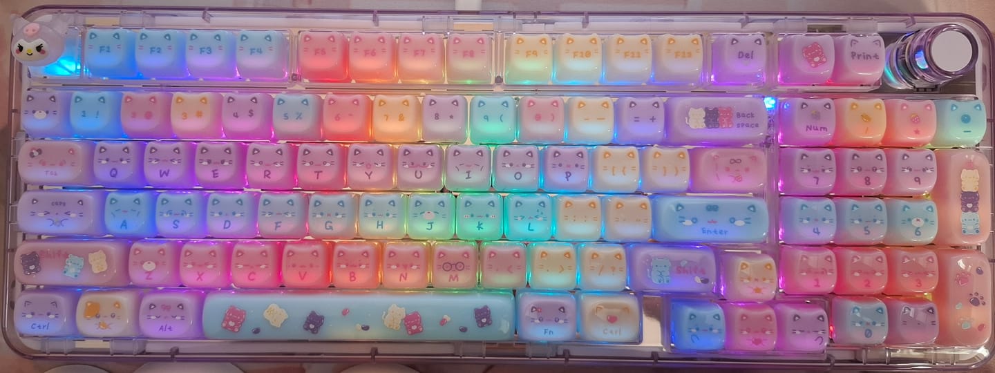 Customer photo review of KiiBOOM Meow Pudding PC Keycap Set Pre-Order