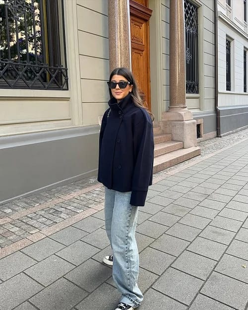 Customer photo review of Ezra elegant Jacket with Stand Collar