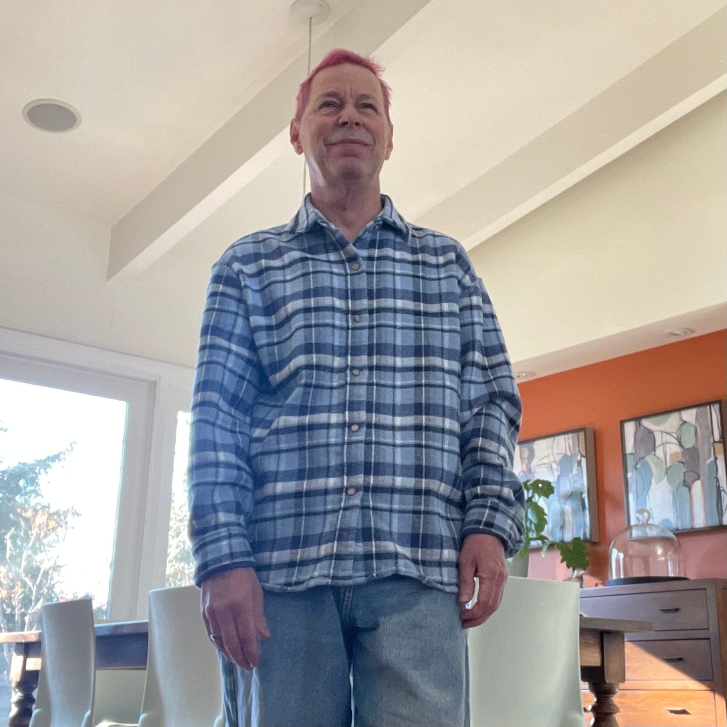 Customer photo review of Sabi Plaid Long Sleeve Shirt