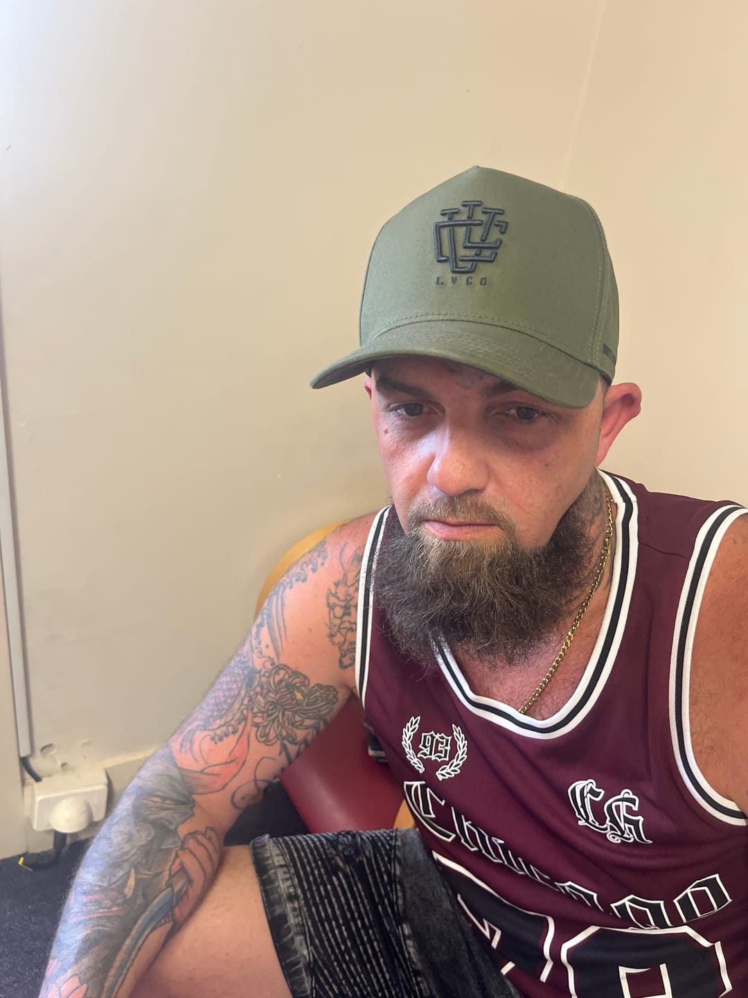 Customer photo review of LVCO "Khaki Green/Black" A-Frame Snapback