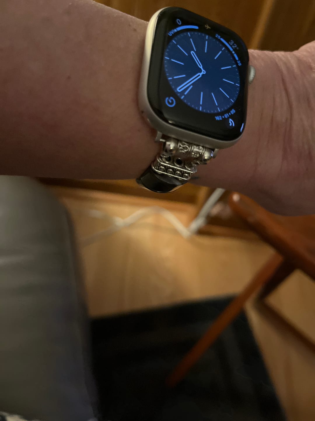 Customer photo review of Bohemian Noir Stretch Apple Watch Strap