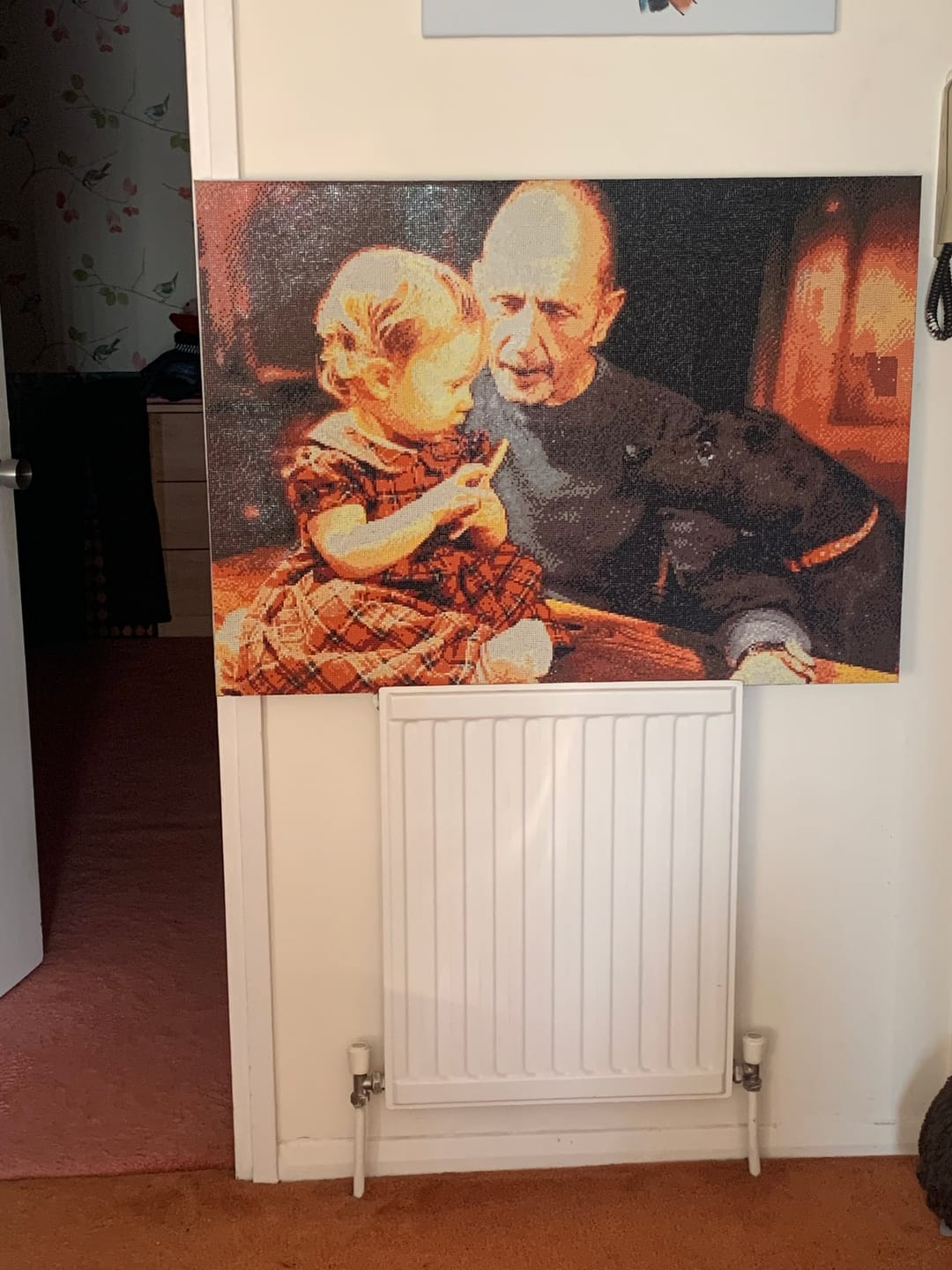 Customer photo review of Personalised Crystal Art Canvas Kit