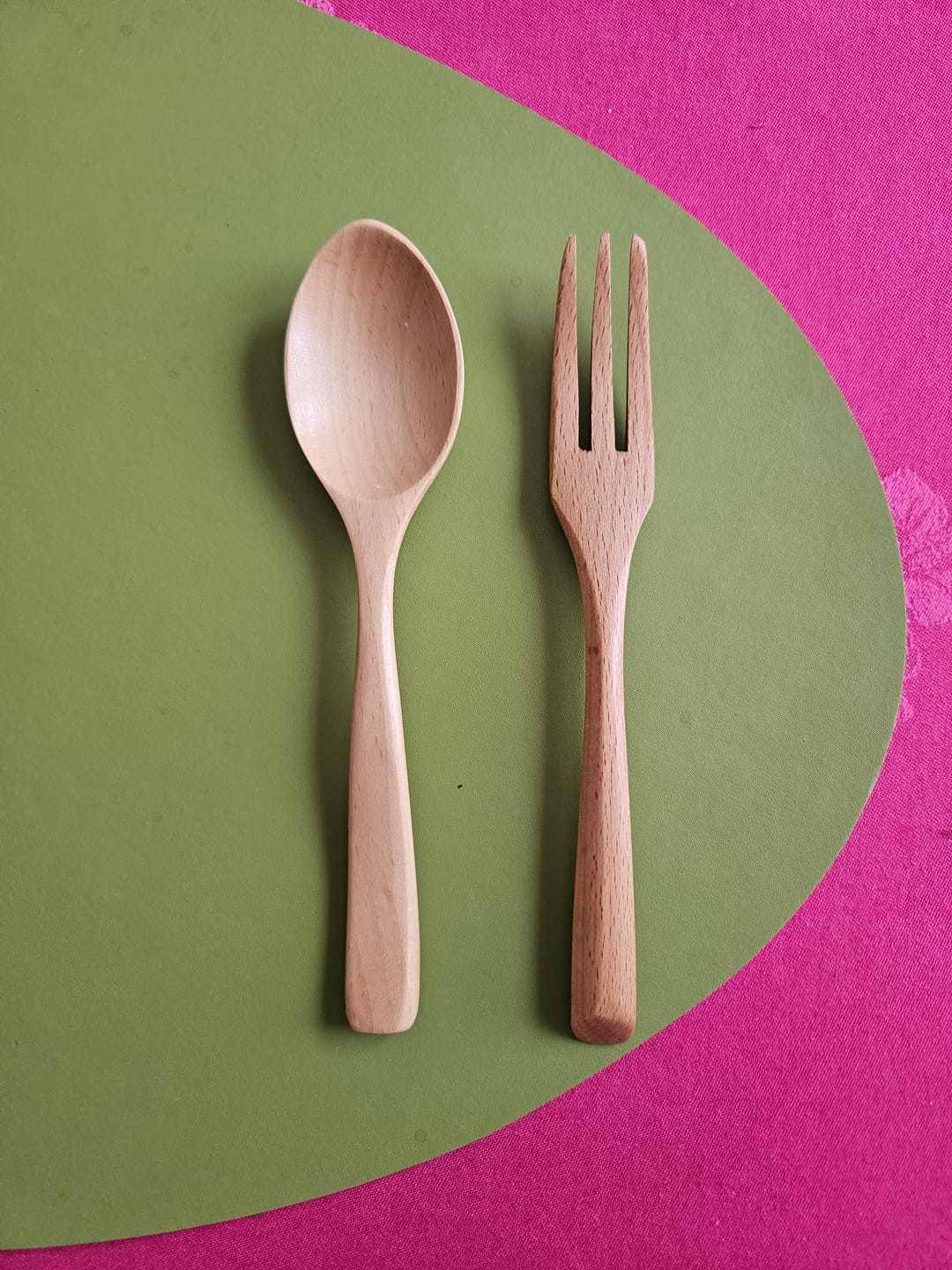 Customer photo review of Beech Wood Cutlery