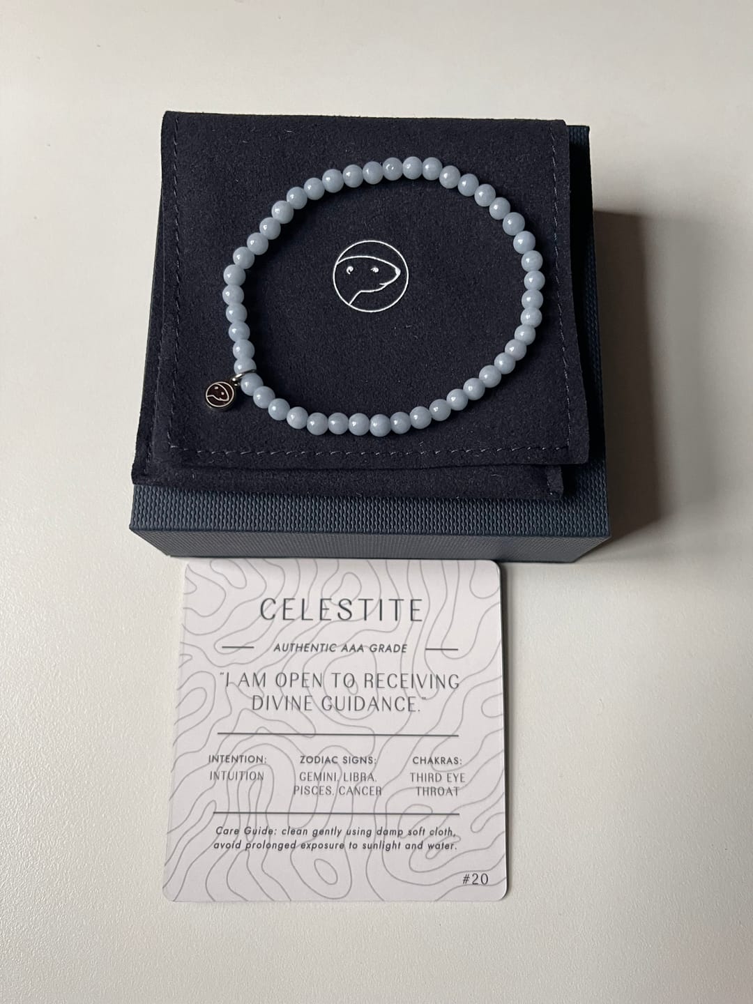 Customer photo review of Celestite Bracelet Mini