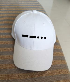 Customer photo review of 7 Morse Code-White Cap