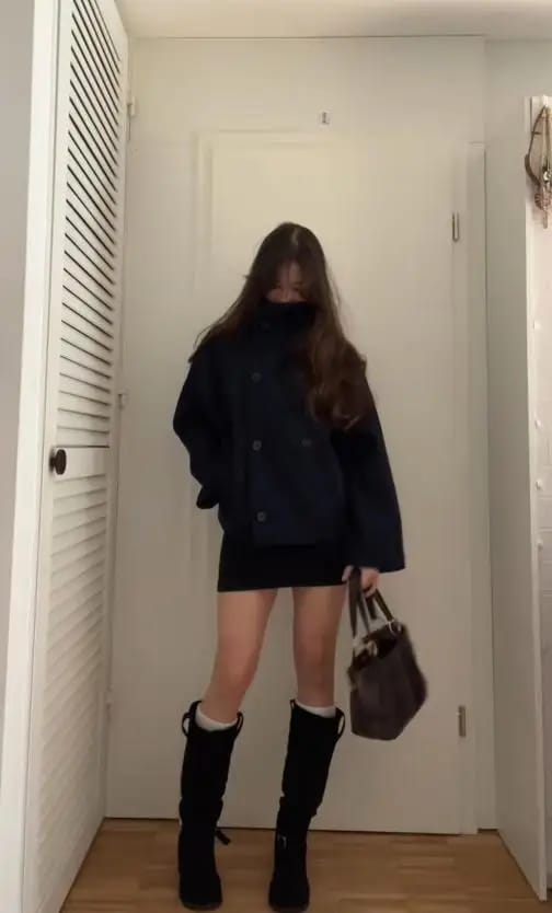 Customer photo review of Rikka Jacket with Stand Collar