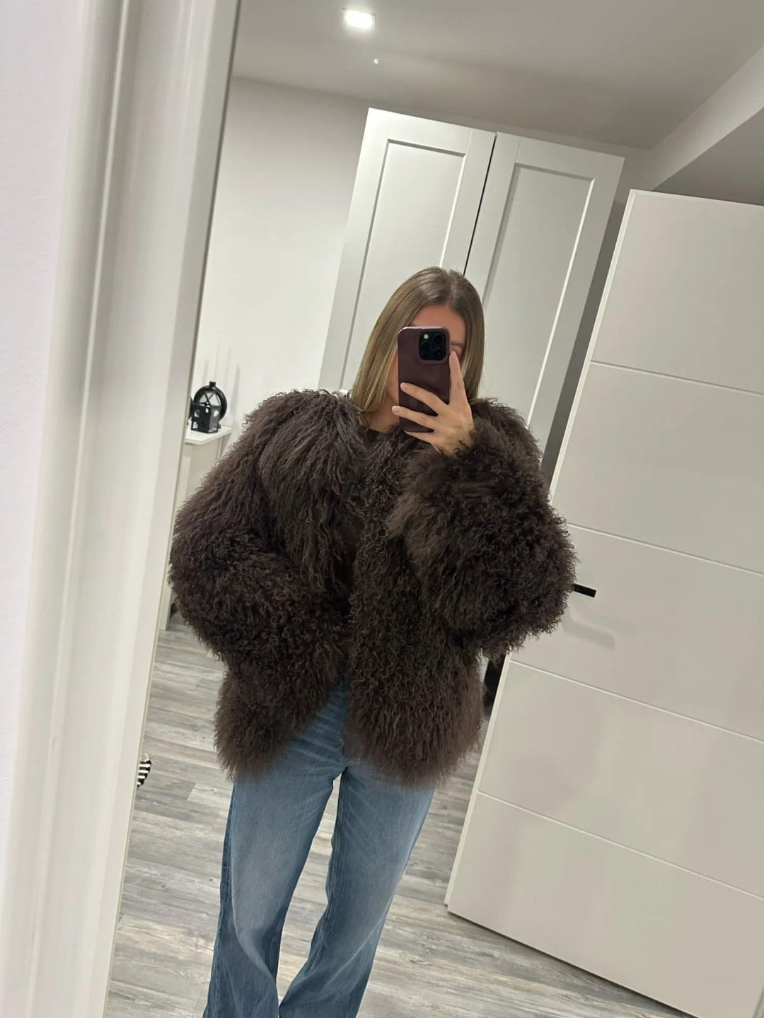 Customer photo review of Adjoa Faux Fur Coat