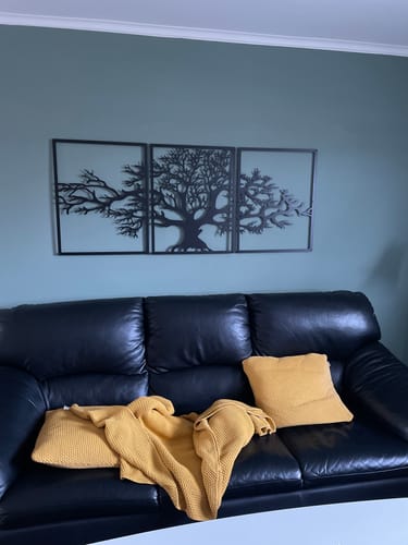 Customer photo review of Décoration murale en métal moderne - Triptyque Arbre De Vie (P01)