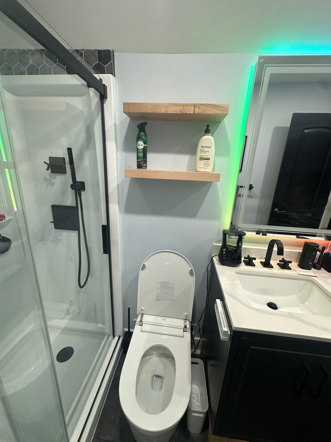 Customer photo review of Maple Floating Shelves