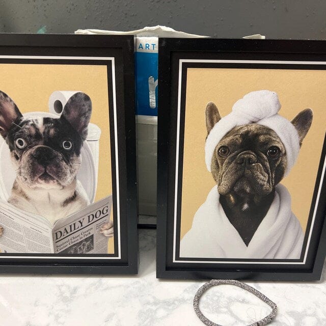 Customer photo review of Funny Dog in Spa Robe