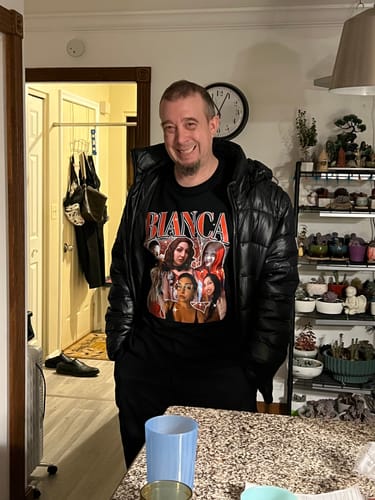 Customer photo review of CUSTOM VINTAGE TEE
