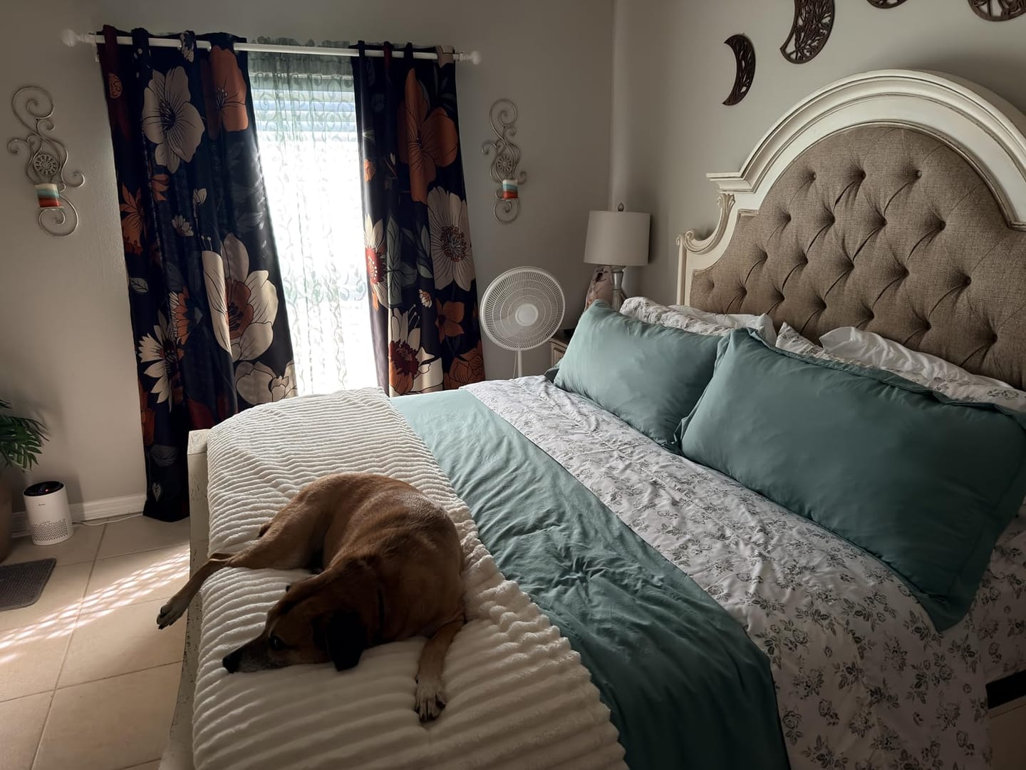 Customer photo review of Hannah Floral Blackout Curtains