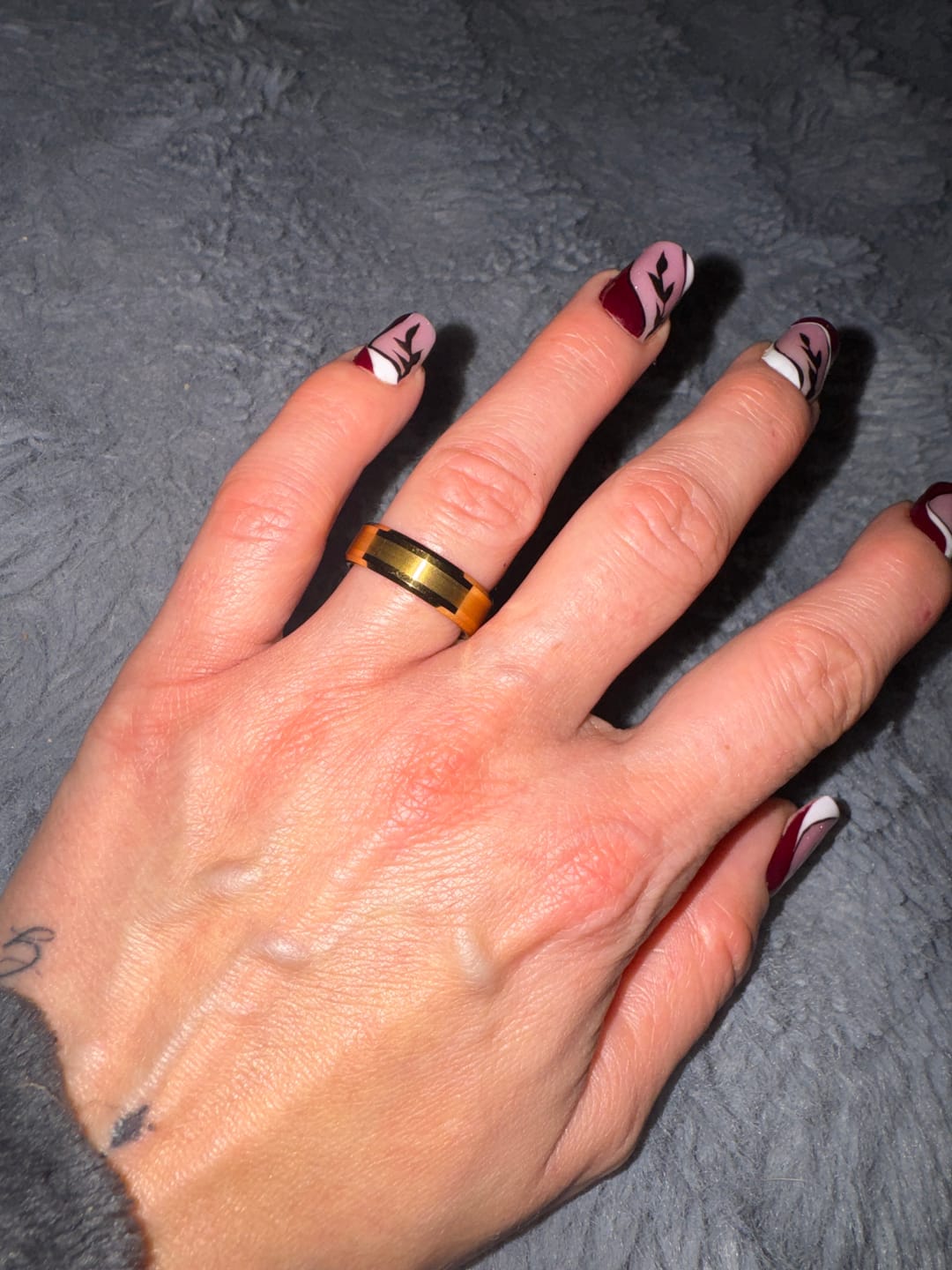 Customer photo review of The Gold Brushed Wonder Ring Set