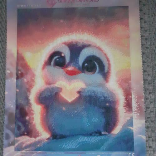 Customer photo review of 5D Diamond Painting – Herz des Pinguins