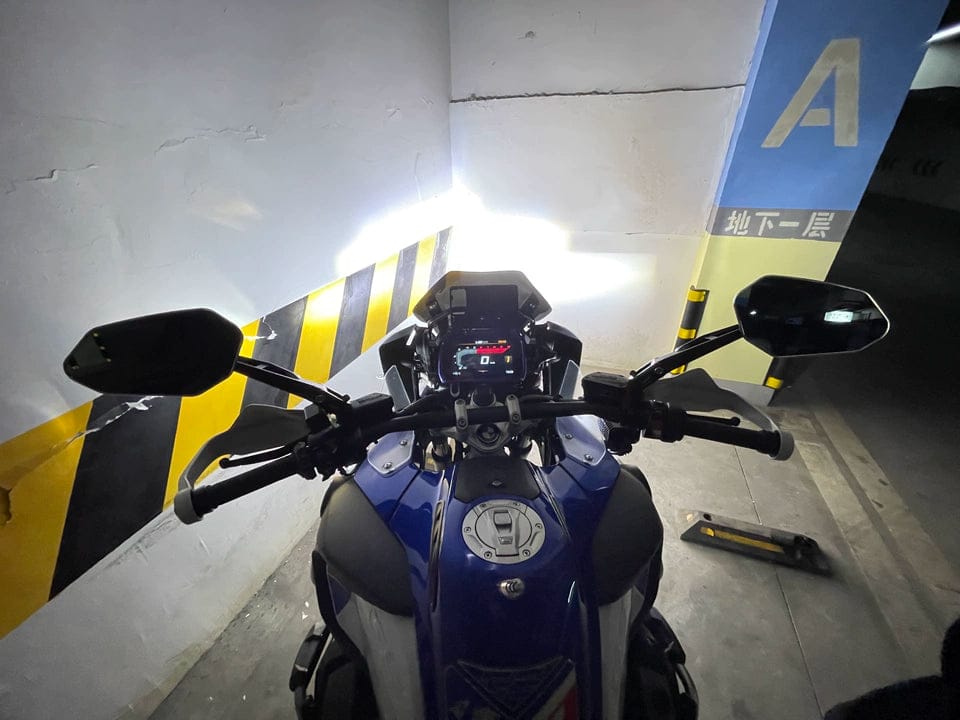 Customer photo review of LOBOO RM02 CNC Foldable Mirrors for Adventure Bikes | Anti-Glare Wide Angle Lens