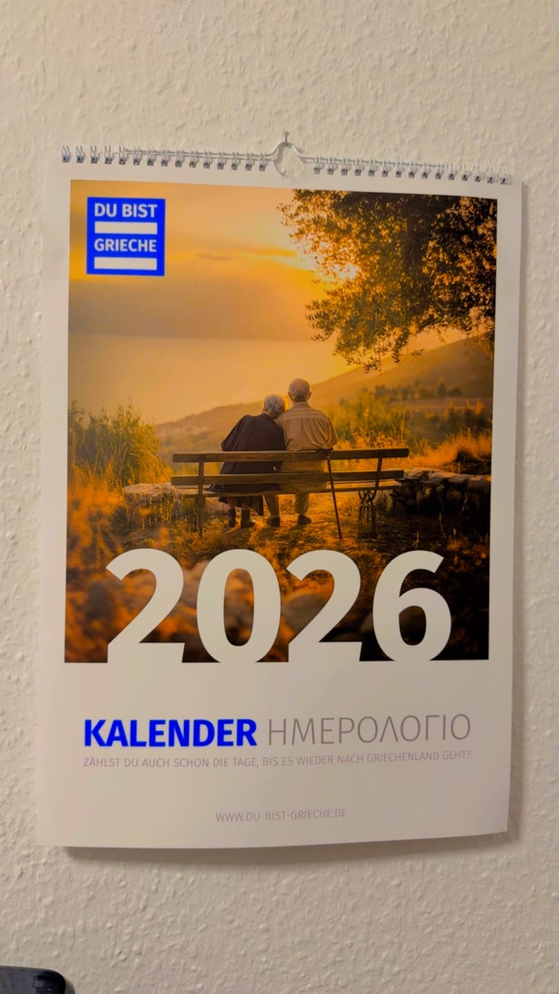 Customer photo review of DU BIST GRIECHE Kalender 2026