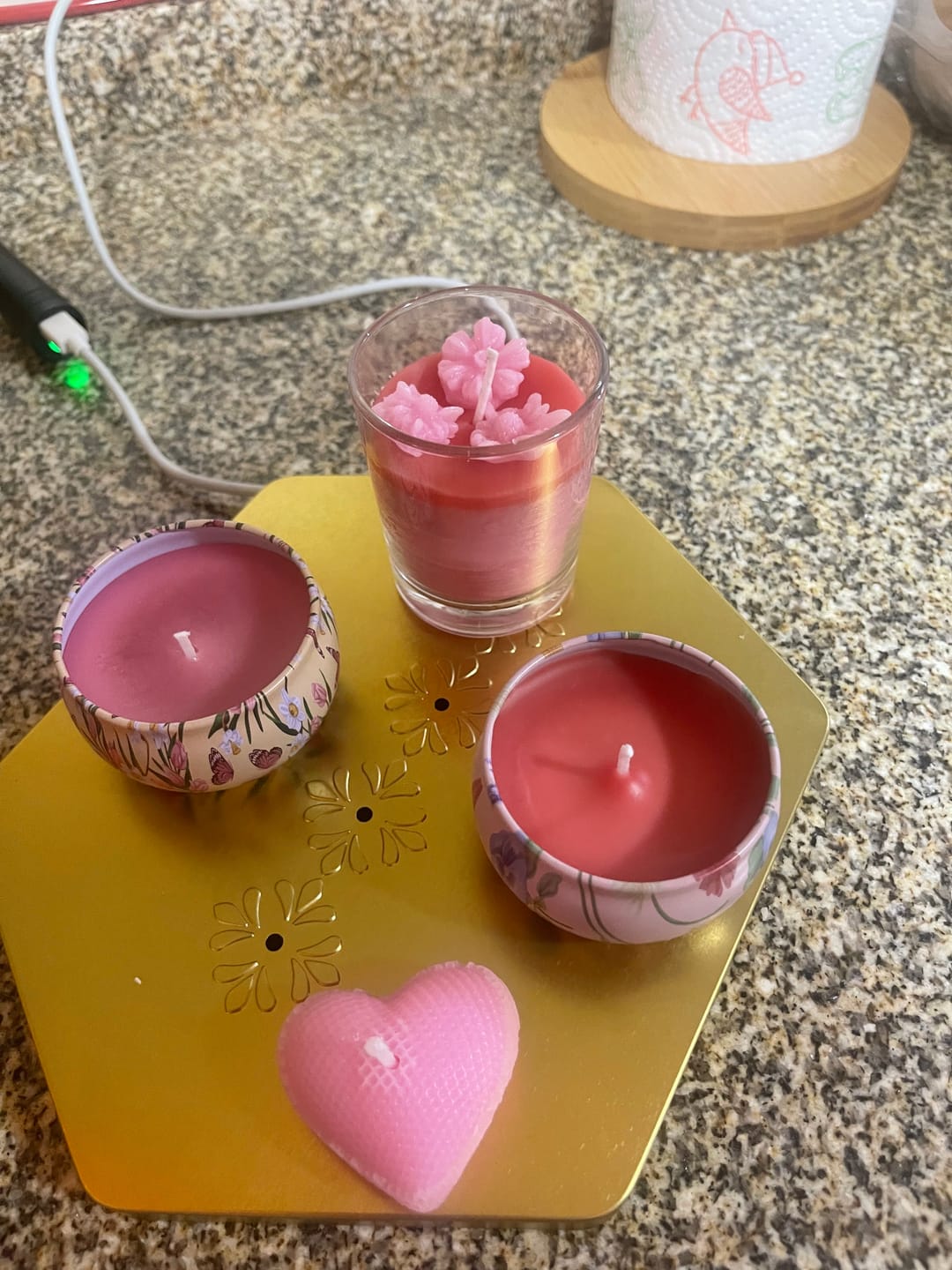 Customer photo review of Colorante líquido para velas CORAL