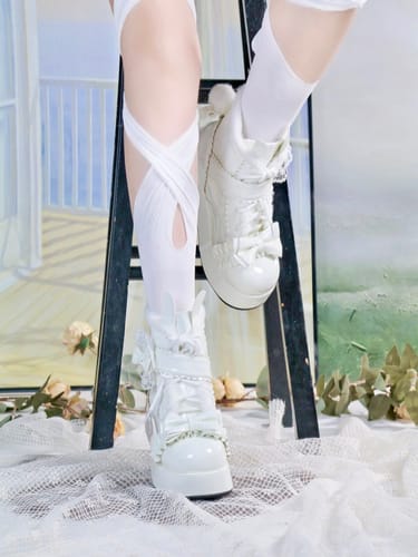 Customer photo review of Winter Fleece-Lined Platform Lolita Snow Boots – Cute & Sweet Style