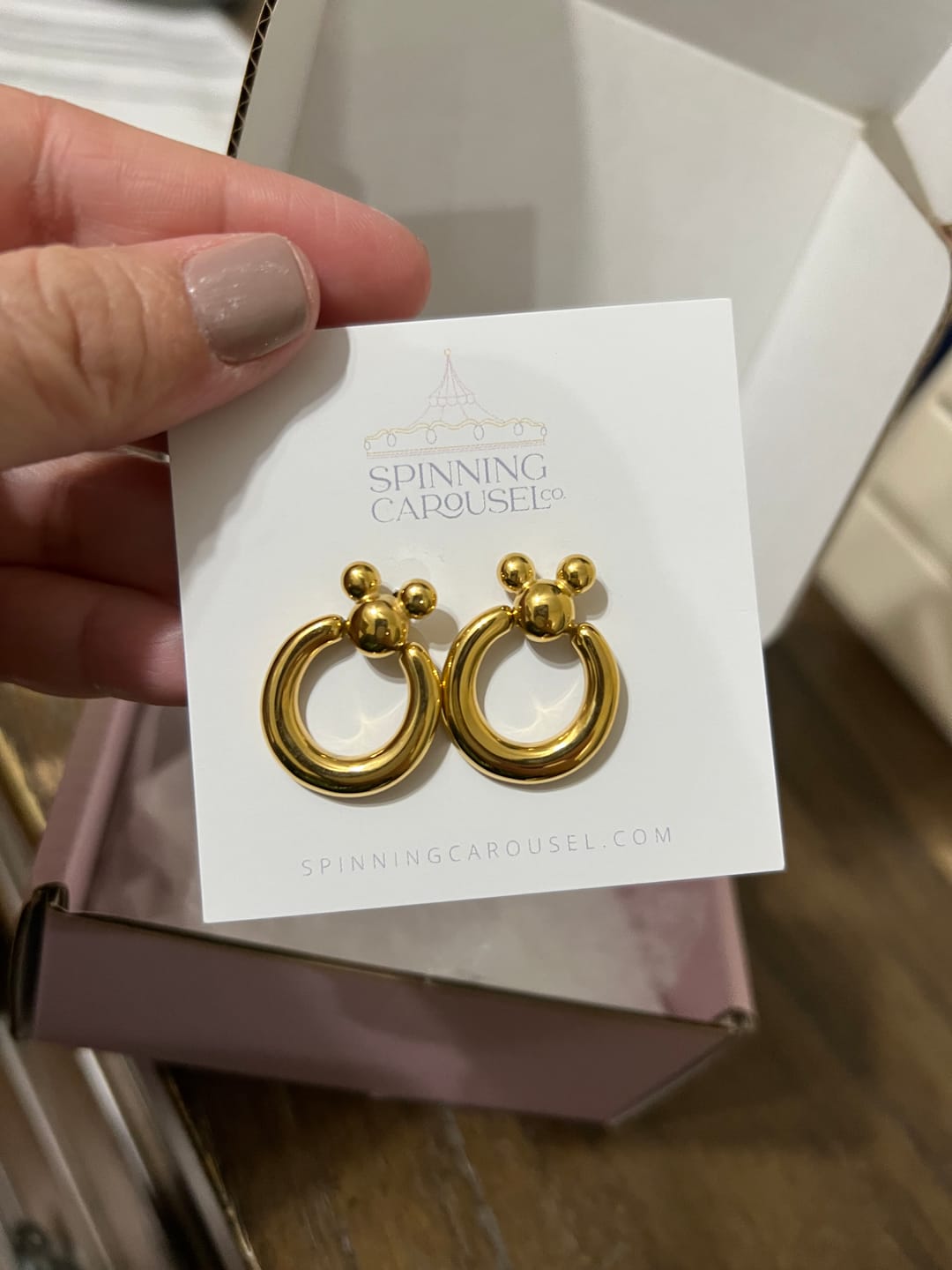 Customer photo review of Leader of the Club Earrings