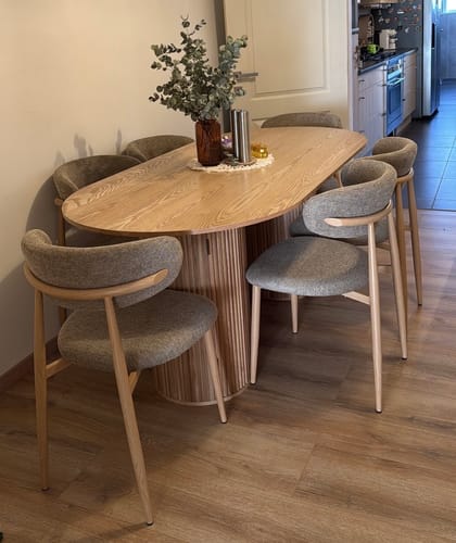Customer photo review of PIREUS - Table a manger ovale 6 personnes en pin massif D120