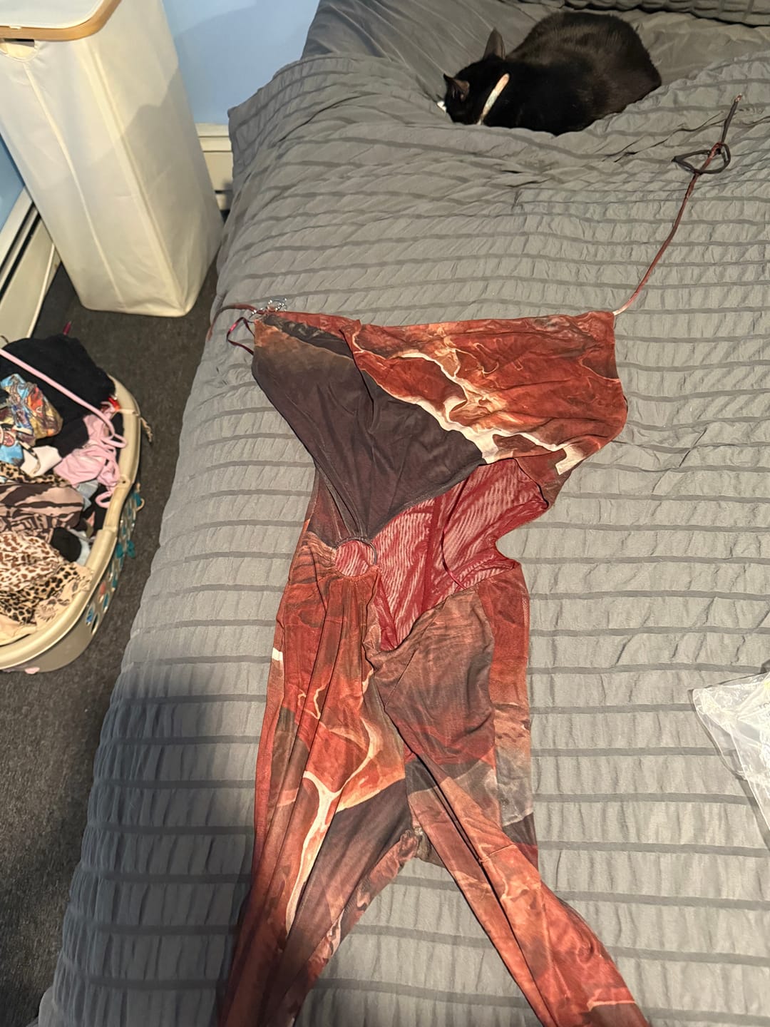 Customer photo review of Playing Me Print Cami Jumpsuit