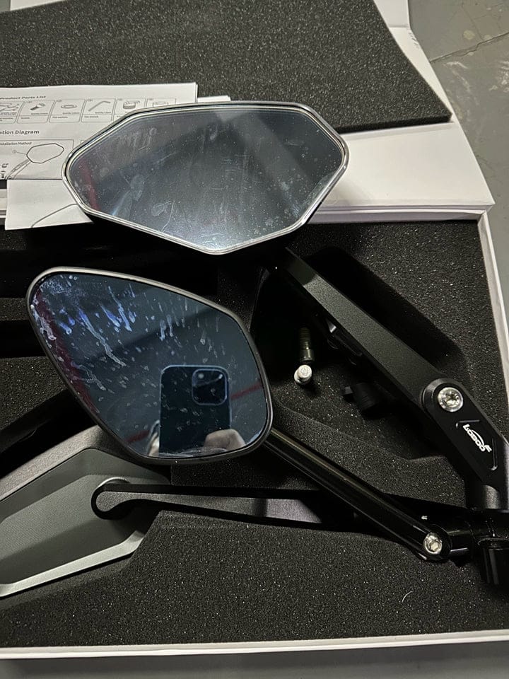 Customer photo review of LOBOO RM02 CNC Foldable Mirrors for Adventure Bikes | Anti-Glare Wide Angle Lens