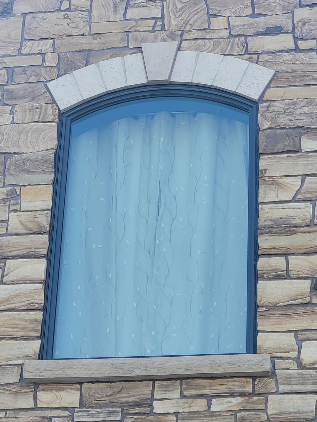 Customer photo review of Leaf Embroidered Sheer Curtains