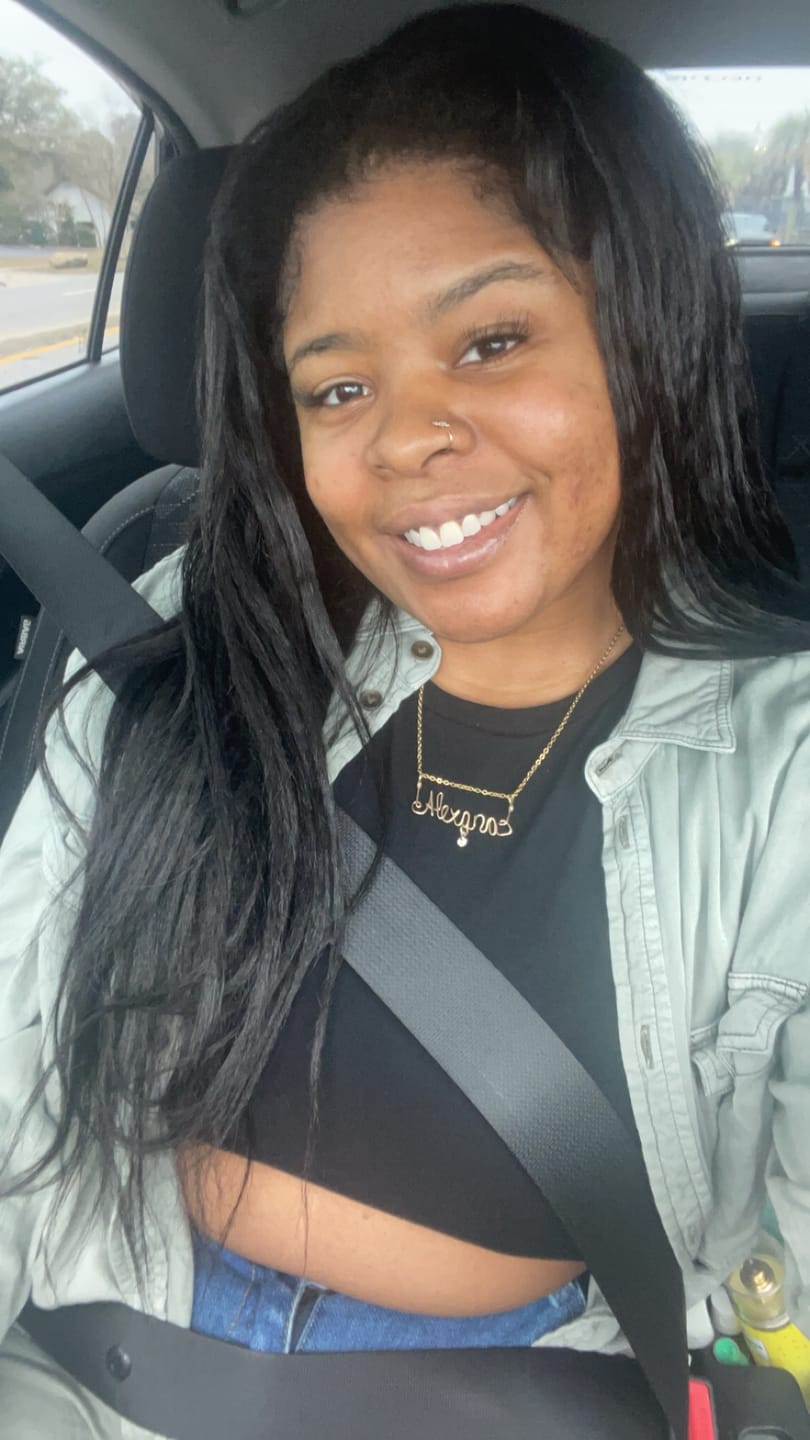 Customer photo review of Kinky Straight Micro Loop Hair Extension