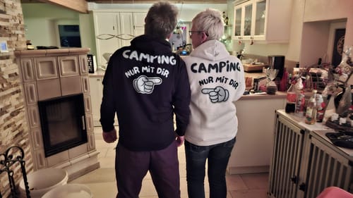 Customer photo review of Nur mit dir rechts Rückendruck | Premium Hoodie unisex